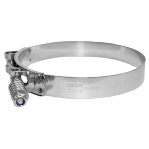 ABRAZADERA T-BOLT RESORTE 114-122mm ACERO INOXIDABLE
