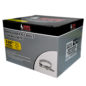 ABRAZADERA T-BOLT RESORTE 130-138mm ACERO INOXIDABLE
