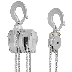 GARRUCHA DE ALUMINIO 360°, CAPACIDAD DE 3T, CADENAS DE 3M, FACTOR 4:1