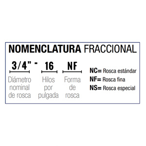MACHUELO SEMICÓNICO FINO 3/4" - 16 NF      