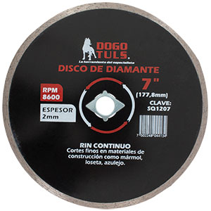 DISCO DE DIAMANTE CON RIN CONTINUO 7"       