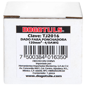 DADO PARA PONCHADORA DOGOTULS 120mm2 - 4/0AWG
